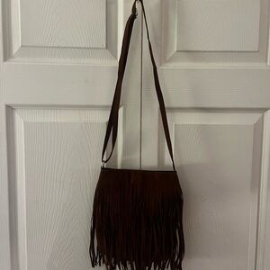 Brown Fringe Shoulder Bag